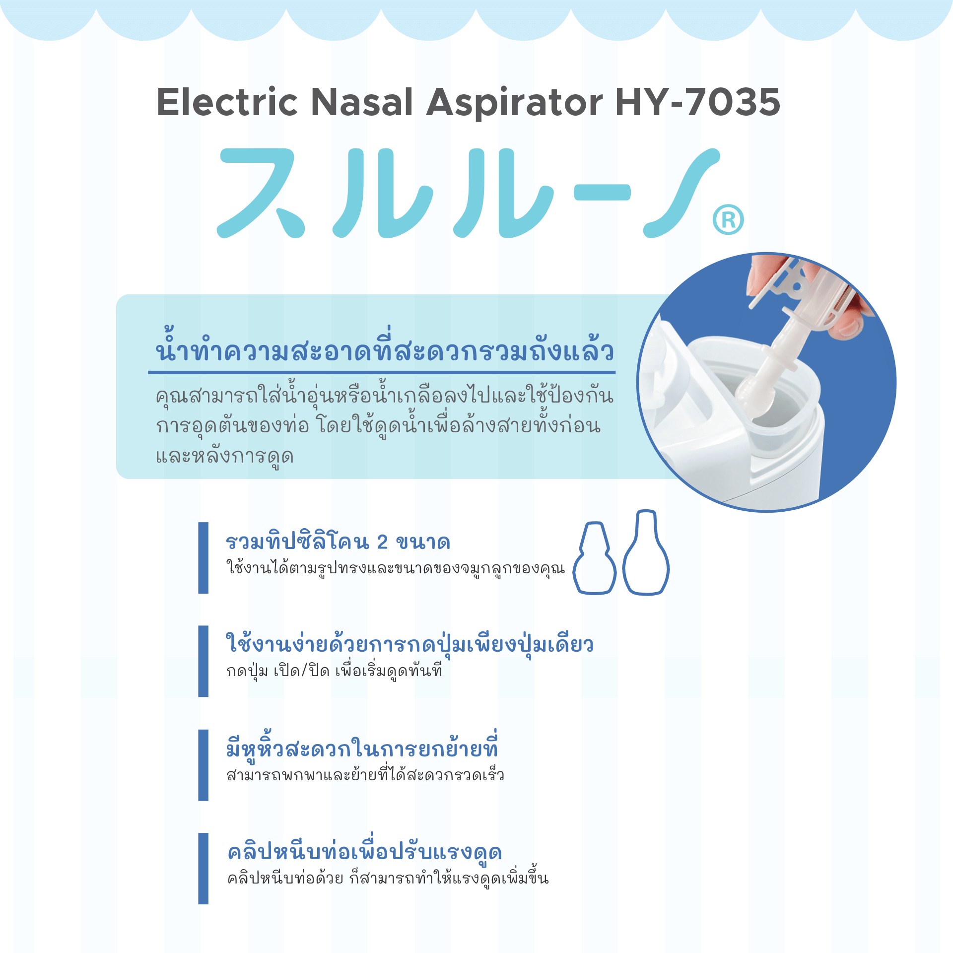 เครื่องดูดน้ำมูกอัตโนมัติ SURURUNO BY CHINAVI รุ่น HY-7035